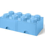8-Stud Brick Drawer – Light Blue