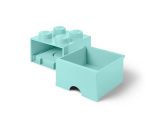 LEGO® 4-Stud Aqua Light Blue Storage Brick Drawer - Image 3