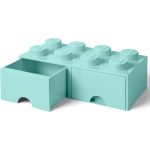 8-Stud Brick Drawer – Aqua Blue