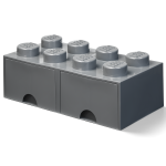 8-Stud Brick Drawer – Dark Gray