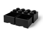 LEGO® 8-Stud Black Storage Brick Drawer - Image 3
