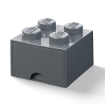 4-Stud Brick Drawer – Dark Gray